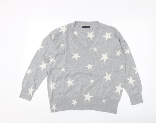 Marks & Spencer Women's Grey Star Pullover, Medium
