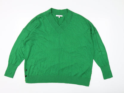 Next Women's Green V-Neck Pullover Jumper L