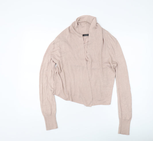 Marks and Spencer Women's Beige Cardigan, Size 8, Cowl Neck