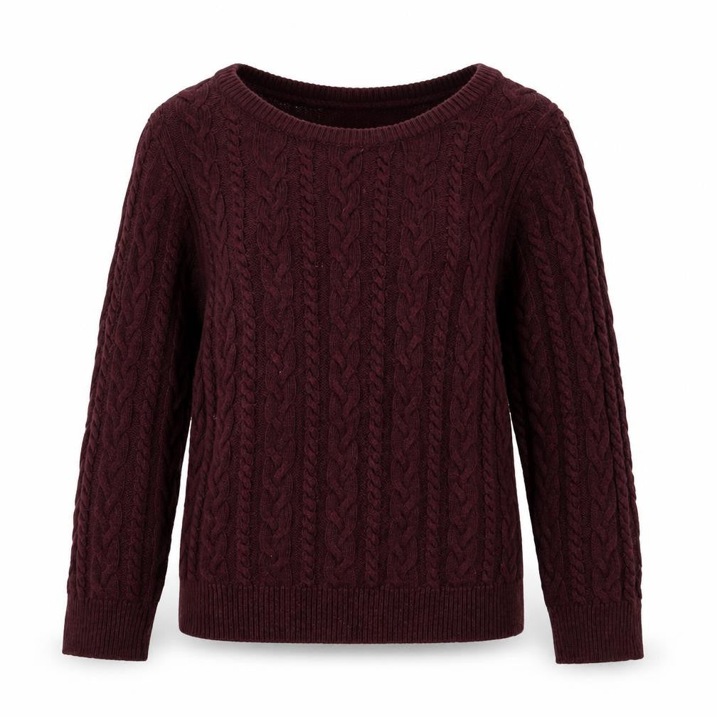 H&M Women's Purple XS Cable Knit Pullover Jumper