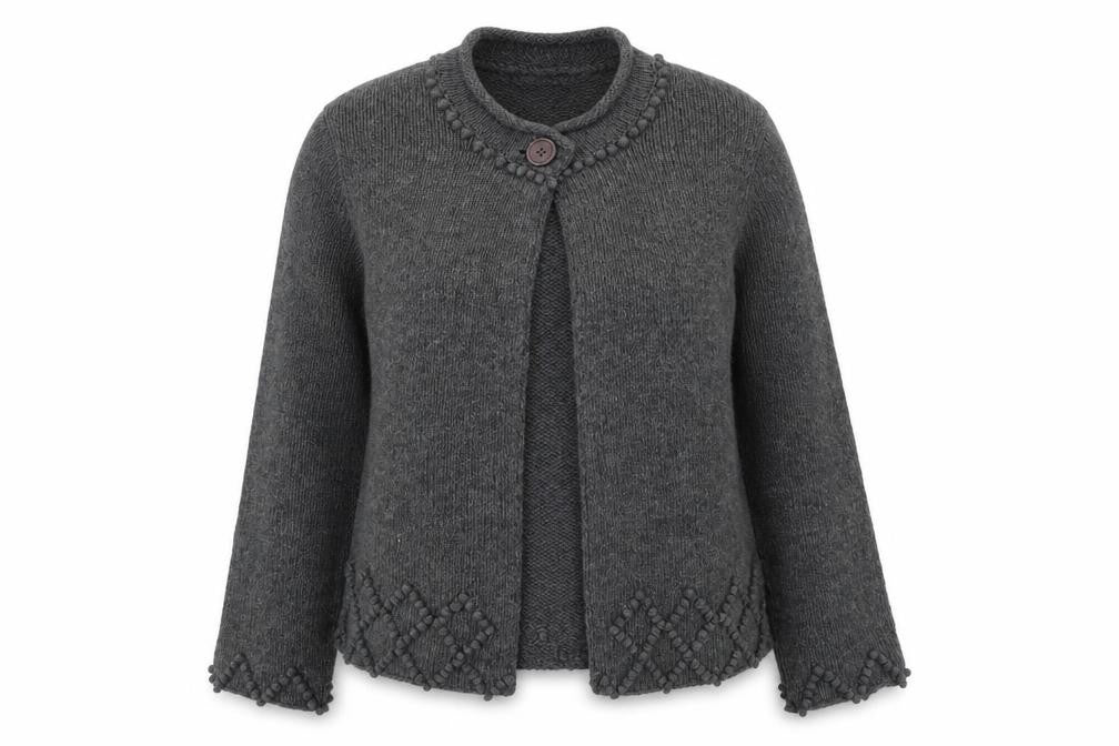 Debenhams Women's Grey Cardigan, Size 14, Round Neck