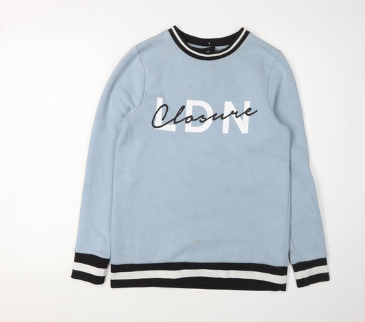 Closure London Women's Blue Crew Neck Sweatshirt Size 8