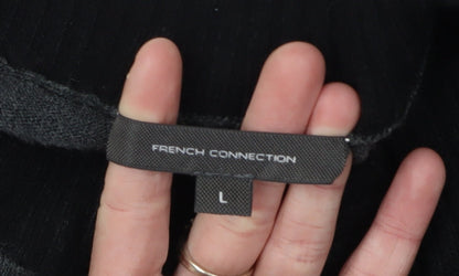 Close-up detail of French Connection Women's Grey jumper L