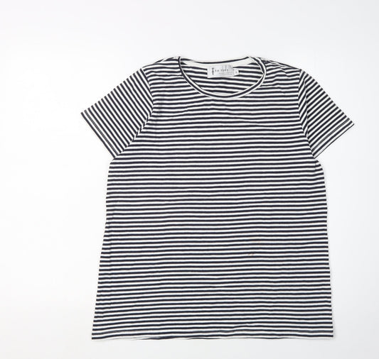 Tif Tiffy Women's Striped T-Shirt, Black/White, Medium