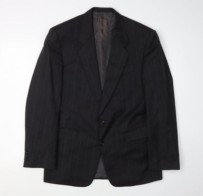 Bernhardt Men's Black Blazer, Size 38R, Striped Formal