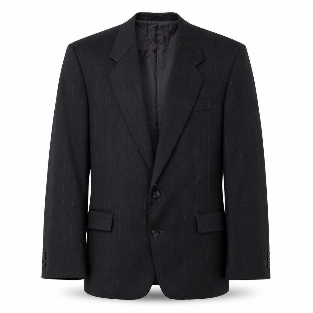 Bernhardt Men's Black Blazer, Size 38R, Striped Formal