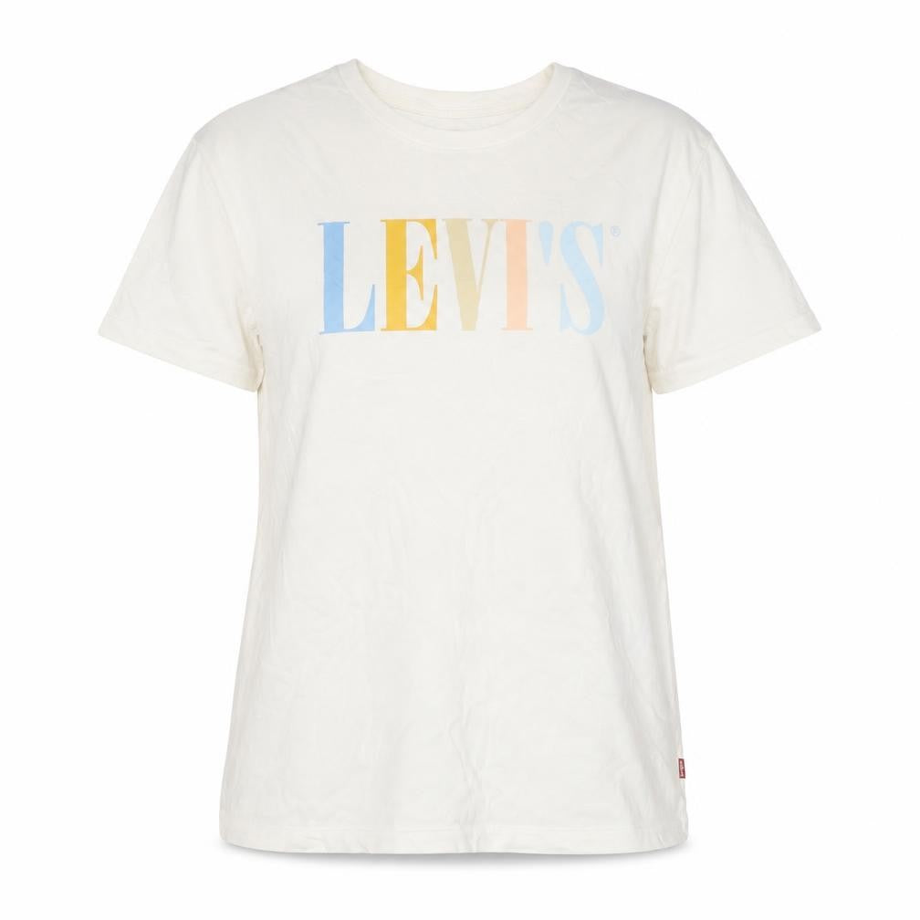 Levi's Women's White T-Shirt, Size S, Crew Neck, Casual