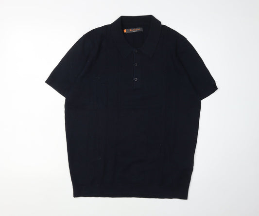 Ben Sherman Men’s Black Cotton Short Sleeve Polo Size M
