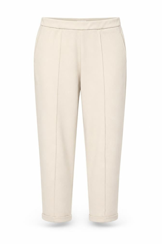 MNG Women's Beige Cropped Trousers, Size L