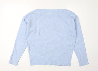 Back view of ICHI Women's Blue XS jumper