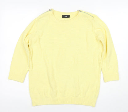 Wallis Women Yellow Regular Fit Crew Neck Pullover