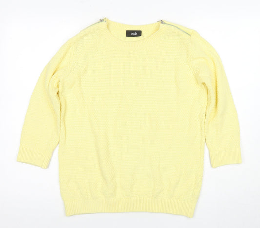 Wallis Women Yellow Regular Fit Crew Neck Pullover