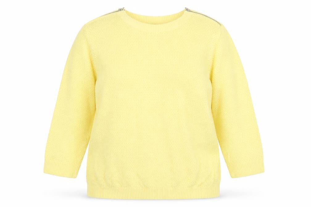 Wallis Women Yellow Regular Fit Crew Neck Pullover