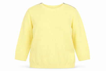 Wallis Women Yellow Regular Fit Crew Neck Pullover