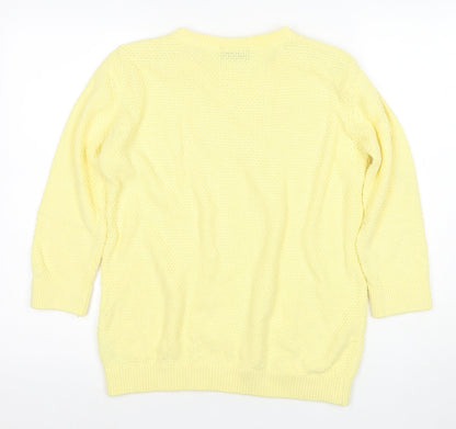 Wallis Women Yellow Regular Fit Crew Neck Pullover