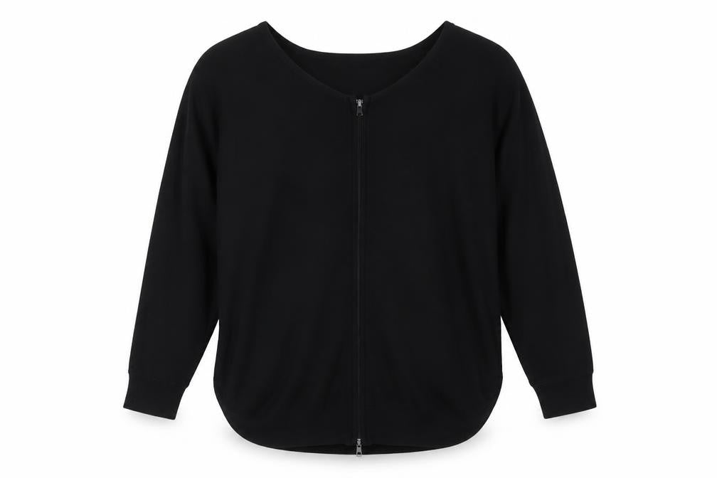 Monsoon Women's Black Full Zip Boat Neck Jumper S