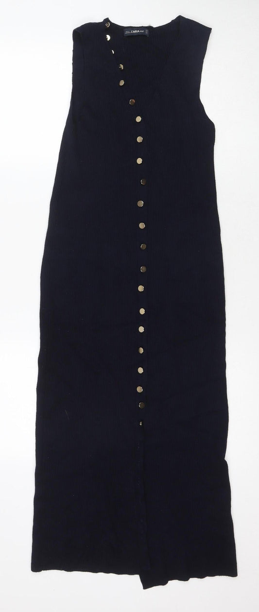 Zara Women's Black Bodycon Dress M, Midi, Casual Wear