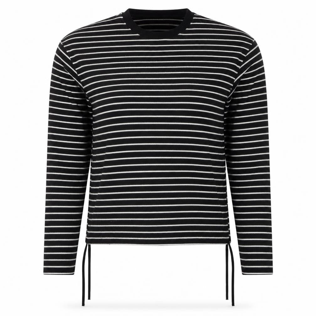 ONLY Women's Black Striped Long Sleeve Top M