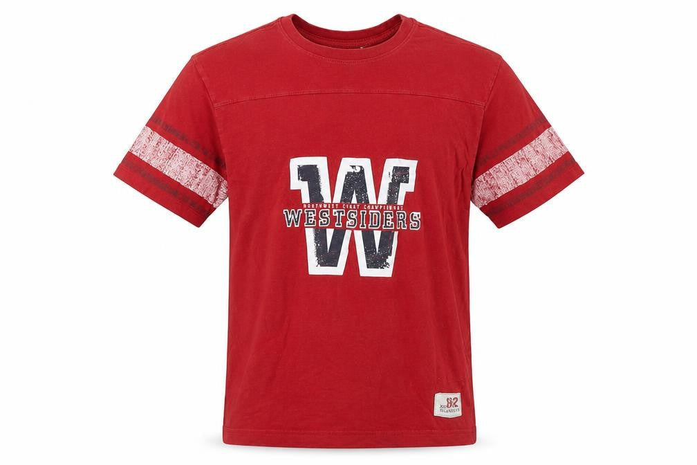 XDYE Men's Red Graphic T-Shirt - Small, Sports Style