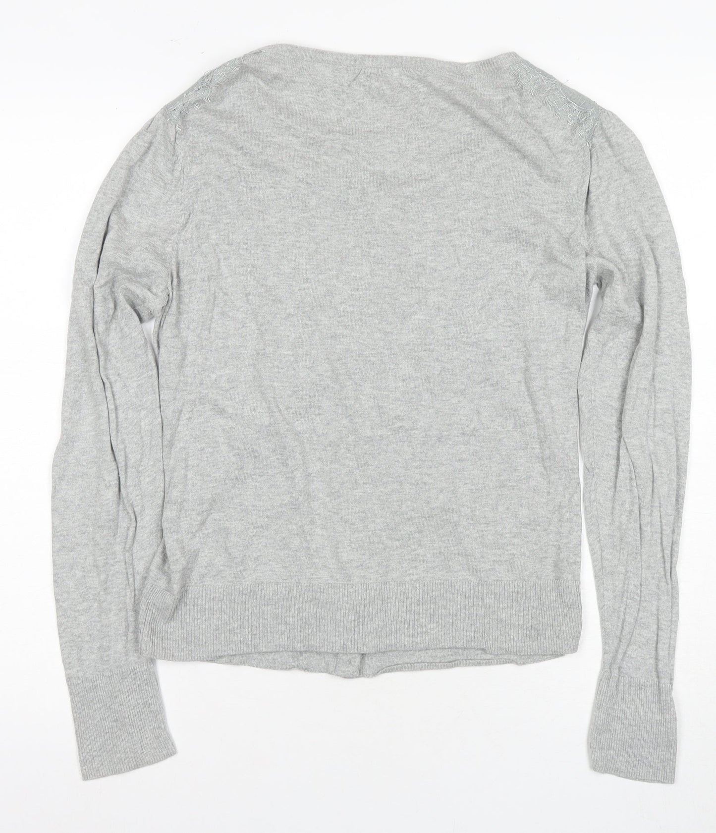 Oasis Women's Grey Long Sleeve Scoop Neck Cardigan
