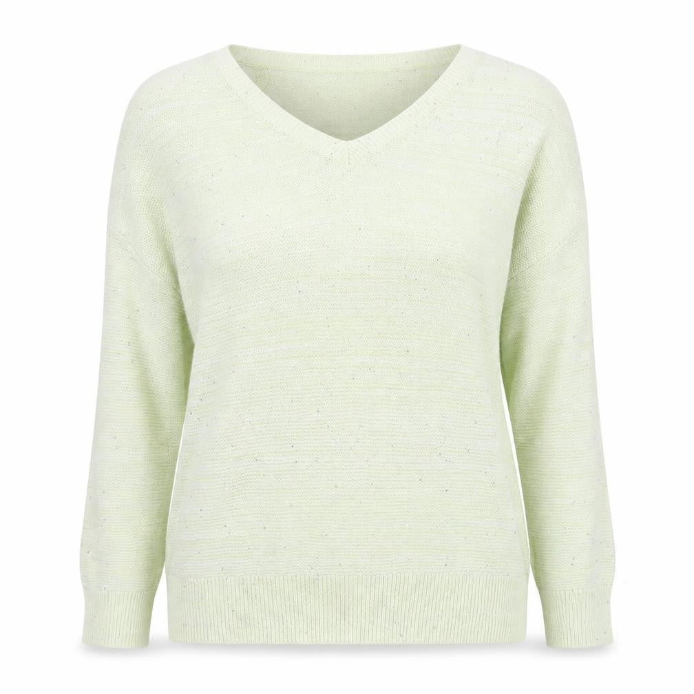 Next Women's Green V-Neck Cotton Jumper, Size S