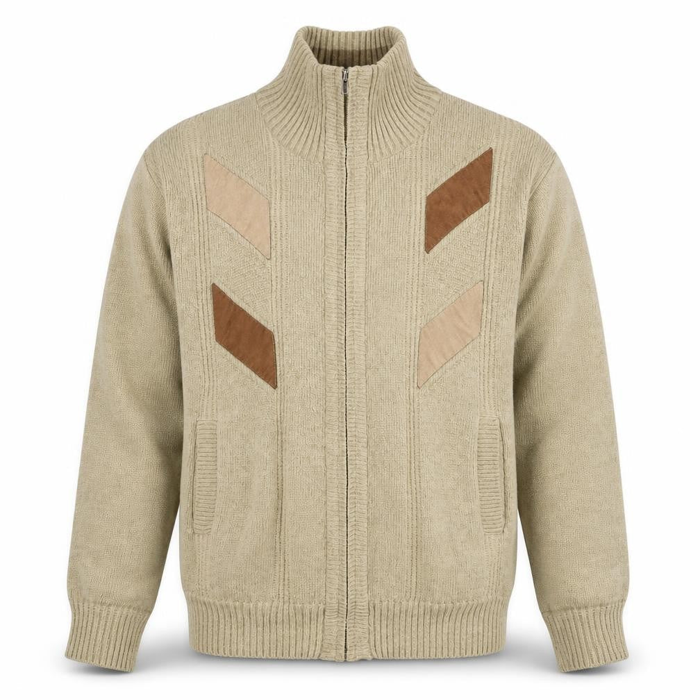 J. Wills Men's Beige Full Zip Retro Jacket Size M