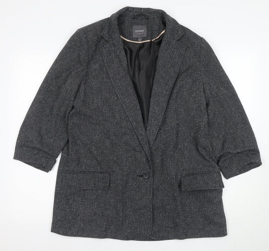 Next Women's Grey Classic Coat Size 16 Regular Fit