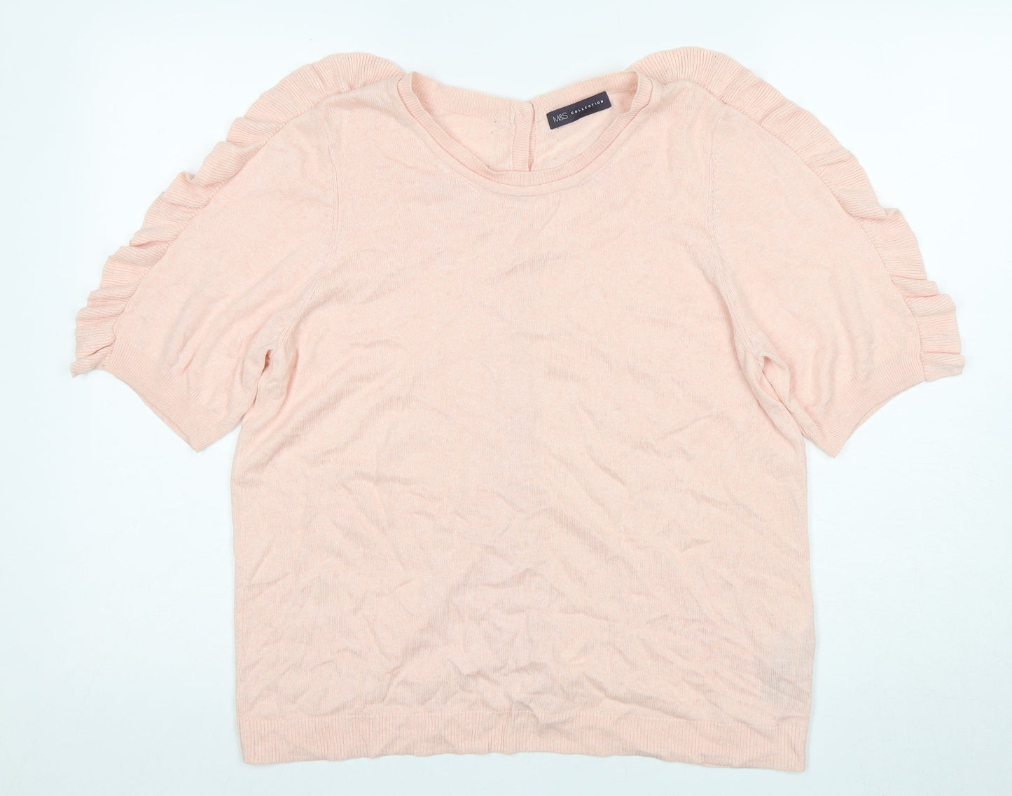 Marks and Spencer Women's Pink Blouse - Size 16