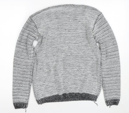 Quiz Women's Black & White Heart Pullover Jumper M