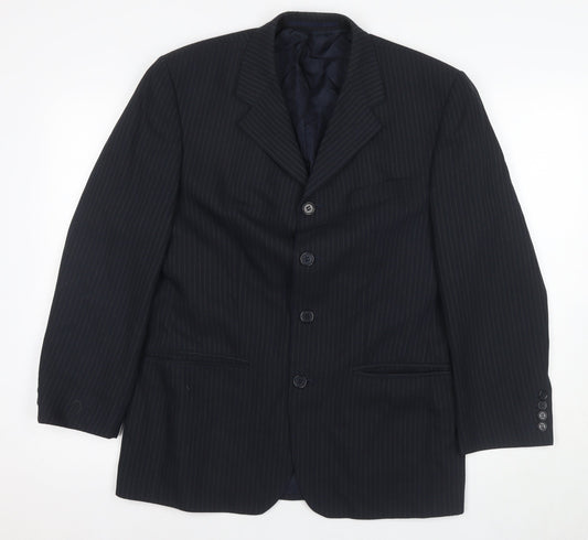 Jonathan Adams Men's Black Pinstripe Blazer Size 38S