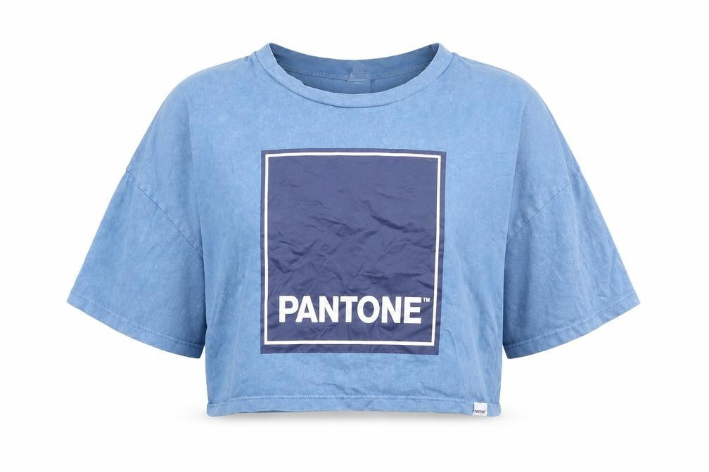 Pantone Women's Blue Classic Cropped T-Shirt, Size M