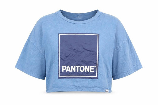 Pantone Women's Blue Classic Cropped T-Shirt, Size M