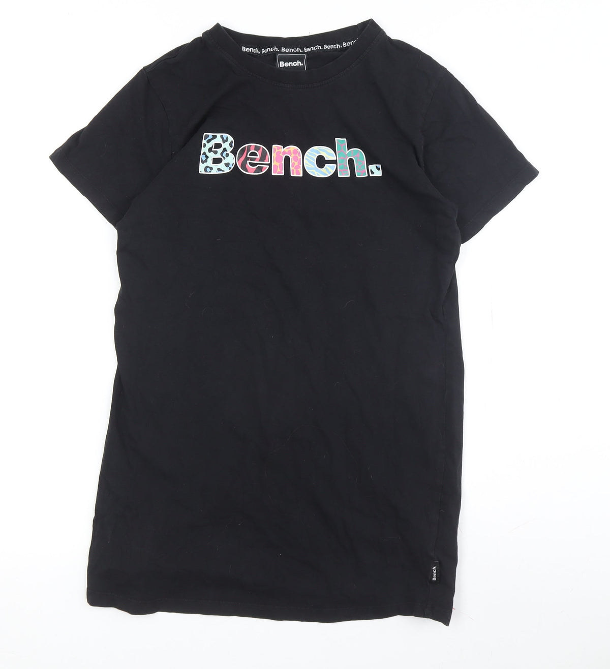Bench Girls Kids Black T-Shirt Dress 16 Years