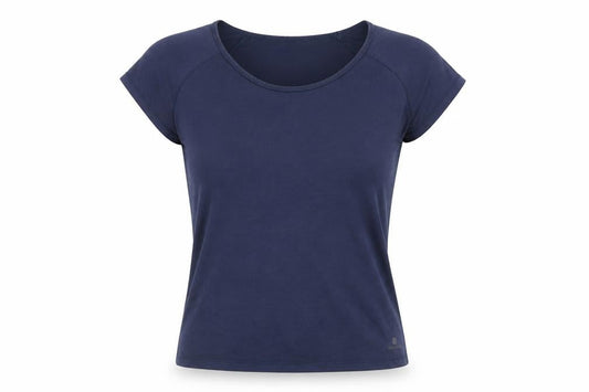 Rohnisch Women's Blue Basic T-Shirt, S, Short Sleeve
