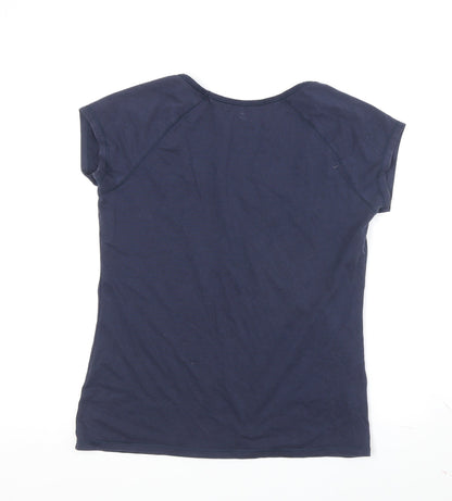 Rohnisch Women's Blue Basic T-Shirt, S, Short Sleeve