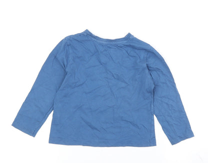 Back view of Toy Story boys’ blue buzz lightyear long sleeve t-shirt 3-4 years