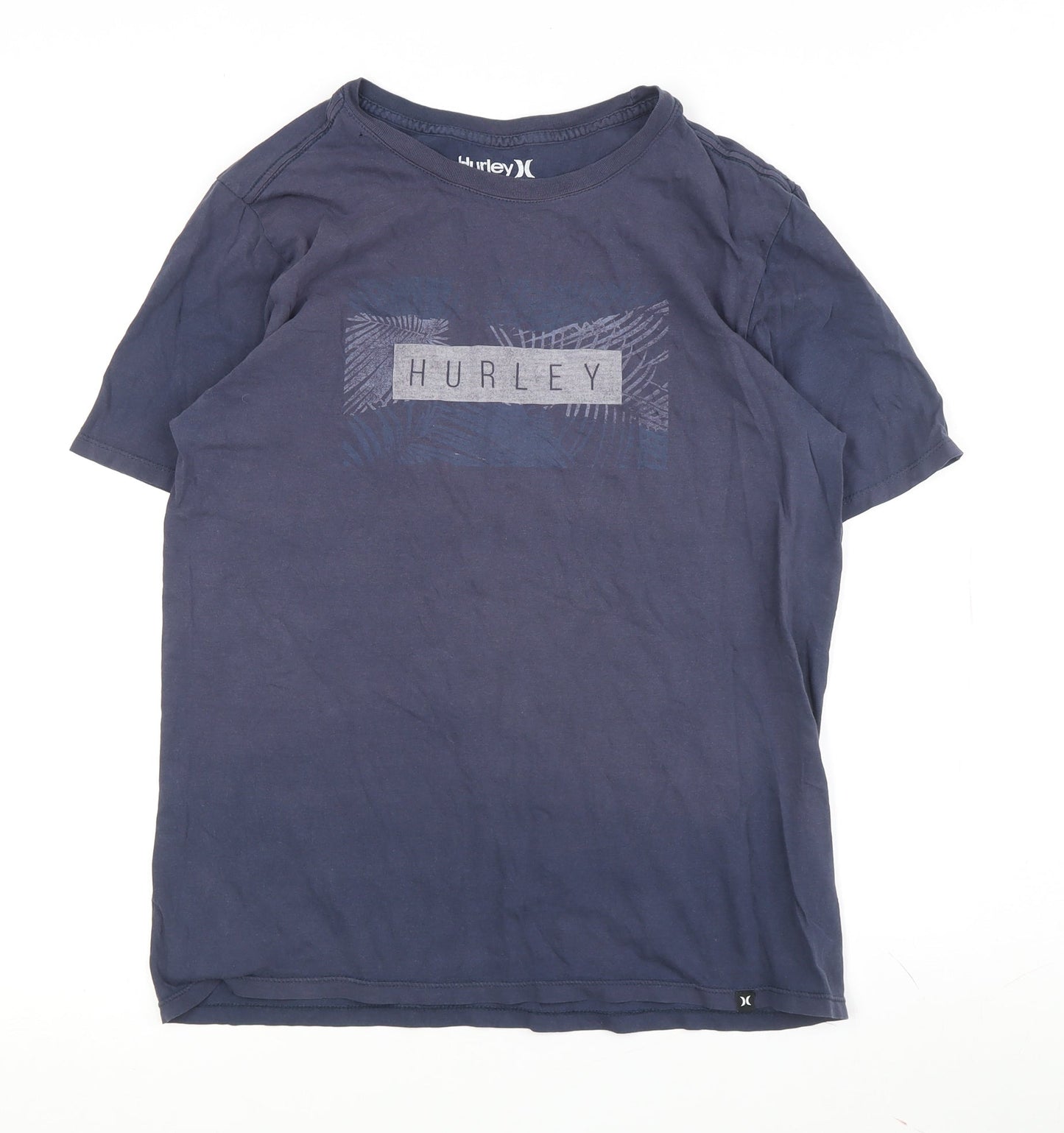 Hurley Men's Blue Crew Neck Logo T-Shirt M