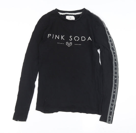 Pink Soda Women’s Black Long Sleeve T-Shirt Size 6