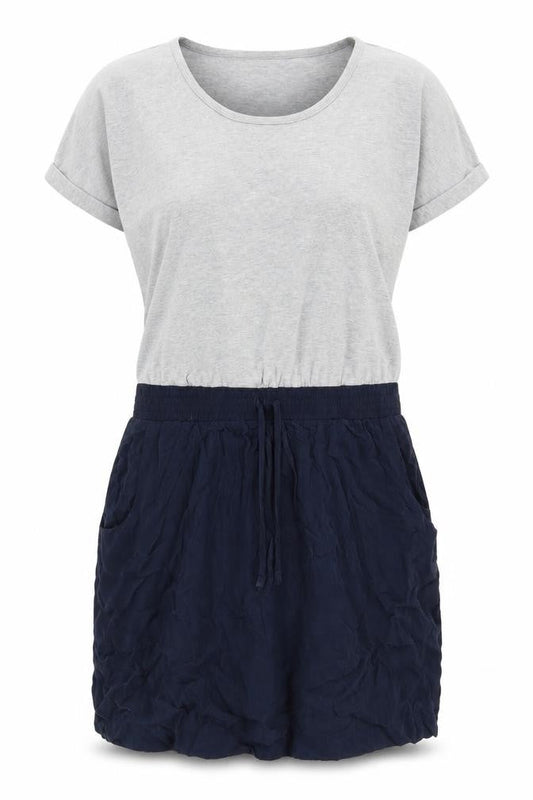 Marks & Spencer Women's Grey Navy T-Shirt Dress Size 16