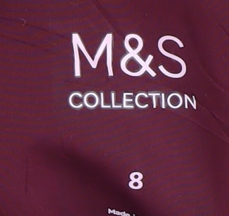 Marks and Spencer Women's Red Puffer Coat Size 8