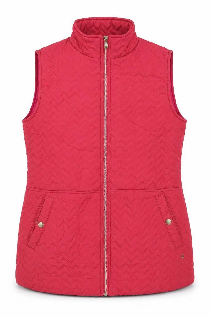 Jessica Graaf Women's Red Quilted Waistcoat Size S
