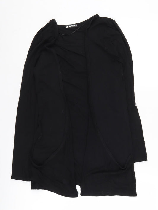 Graffic Women's Black Cardigan S Lightweight Casual