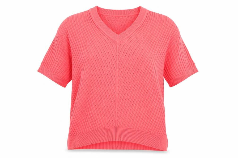 Marks & Spencer Women's Pink V-Neck Pullover Jumper M