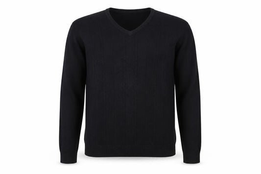 Marks & Spencer Men's Black V-Neck Jumper L