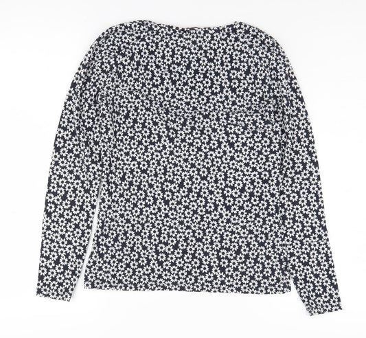 Marks and Spencer Women's Black Floral Long Sleeve Top
