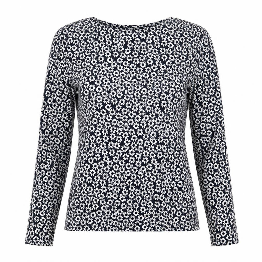 Marks & Spencer Women's Black Floral Long Sleeve Top