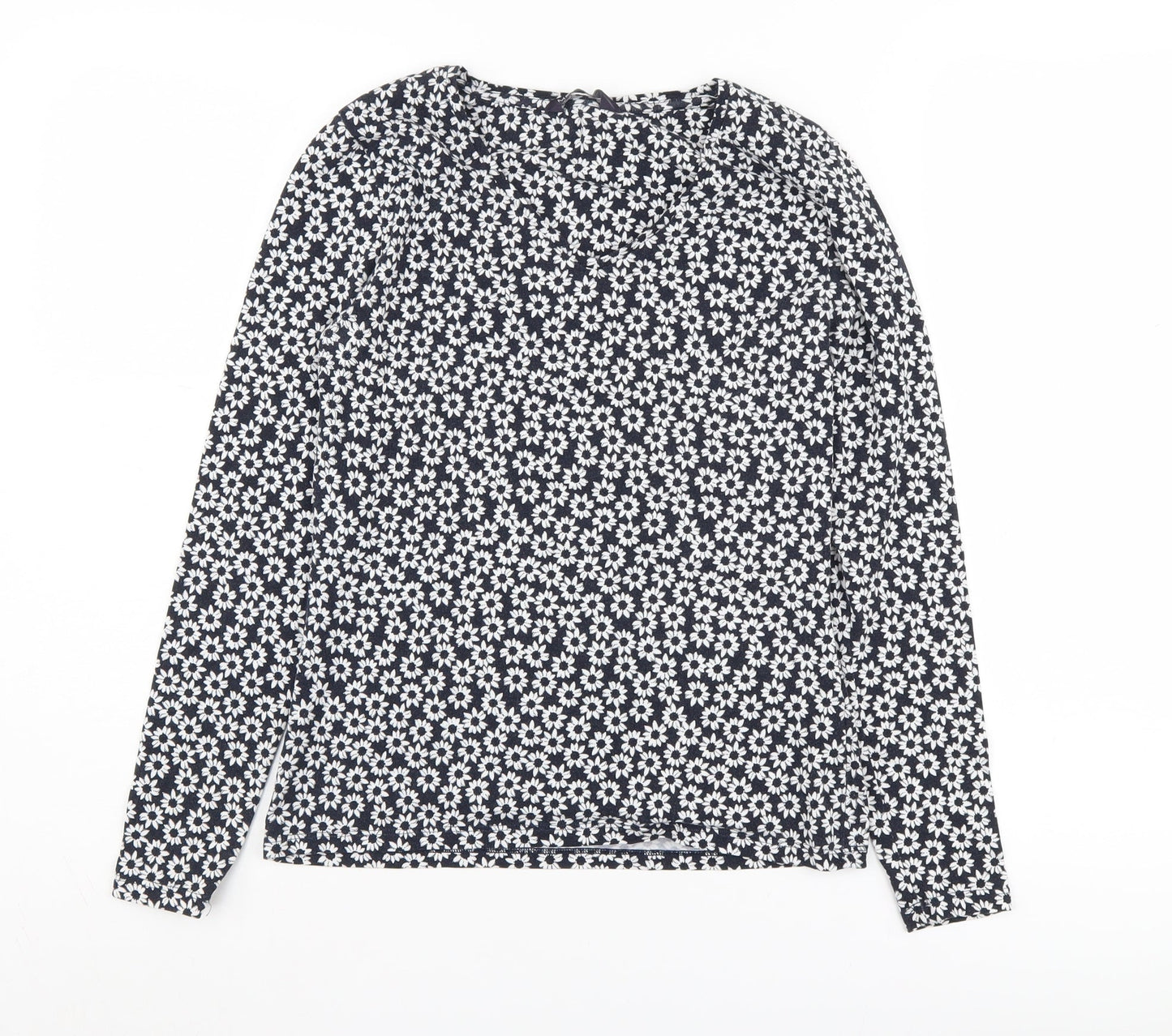 Marks and Spencer Women's Black Floral Long Sleeve Top