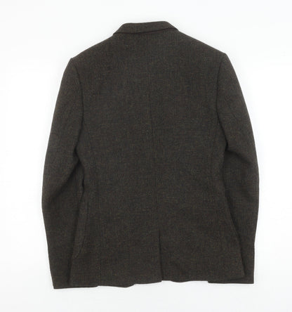 Back view of ASOS Men’s Brown Slim Fit Blazer, size 34R