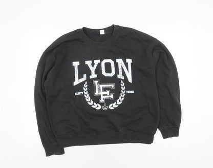 H&M Womens Black Pullover Sweatshirt M
