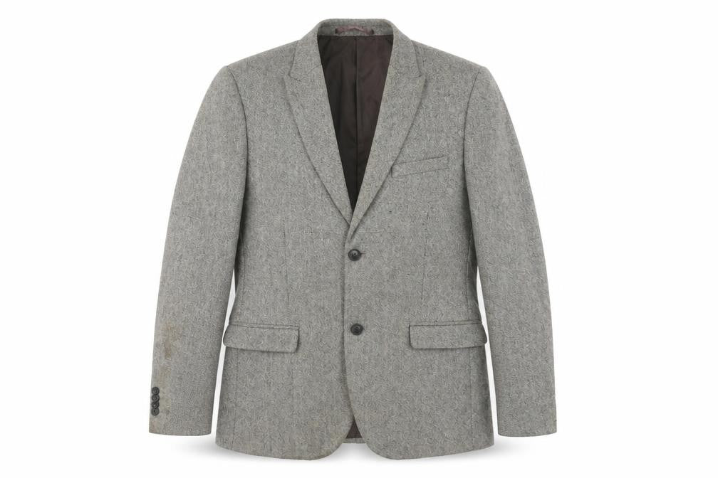 Topman Men's Grey Wool Blend Blazer Size 40R